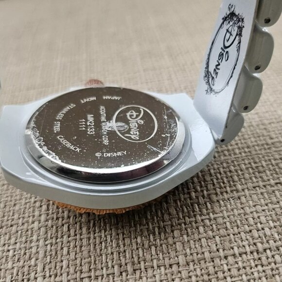 Minnie Mouse Wristwatch Crystals Accent Gold Tone Bezel Analog Watch Accutime - Picture 11 of 11